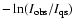 $- \ln(I_{\rm obs}/I_{\rm qs})$