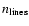 $n_{\rm lines}$