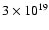 $3\times 10^{19}$