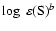 $\log~\varepsilon{\rm (S)}^{b}$