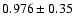 $0.976 \pm 0.35$