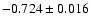 $-0.724 \pm 0.016 $