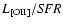 $L{_{[{\rm OII}]}/{\it SFR}}$