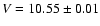 $V=10.55\pm0.01$