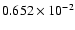 $0.652\times10^{-2}$