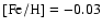 ${\rm [Fe/H]}=-0.03$