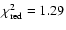 $\chi^2_{\rm red}=1.29$