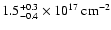 $1.5^{+0.3}_{-0.4} \times10^{17} ~{\rm cm^{-2}}$