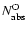 $N^{\rm O}_{\rm abs}$