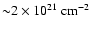 ${\sim}2\times10^{21}~{\rm cm}^{-2}$