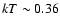 $kT\sim 0.36$
