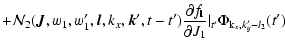$\displaystyle +
\mathcal{N}_2({\vec J},w_1,w'_1,{\vec l},k_{x},{\vec k'},t-t')
...
...tial f_{\rm {\bf l}}}{\partial J_1}\vert _{t'}\Phi_{{\rm k}_{x},k'_{y}-l_2}(t')$