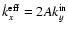 $\dot{k}_{x}^{\rm eff} =
2 A k_{y}^{\rm in}$