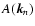 $A({\vec k}_{n})$