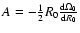 $A=-\frac{1}{2} R_0 \frac{{\rm d} \Omega_0}{{\rm d} R_0}$