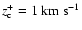 $z^+_{\rm c}=1{\rm ~km~s^{-1}}$