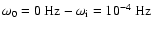 $\omega_0=0~{\rm Hz} - \omega_{\rm i}=10^{-4}~{\rm Hz}$