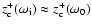 $z_{\rm c}^+(\omega_{\rm i})\approx z_{\rm c}^+(\omega_0)$