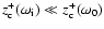 $z_{\rm c}^+(\omega_{\rm i})\ll z_{\rm c}^+(\omega_0)$