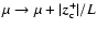 $\mu\rightarrow\mu+\vert\vec{z}^+_{\rm c}\vert/L$