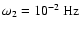 $\omega_2=10^{-2}~{\rm Hz}$