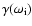 $\gamma (\omega _{\rm i})$