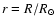 $r=R/R_\odot$