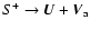 $S^+\rightarrow\vec{U}+\vec{V}_{\rm a}$