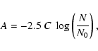 \begin{displaymath}
A = -2.5 \ C\ \log \left({N \over N_0 }\right),
\end{displaymath}