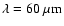 $\lambda = 60 ~ \mu\rm m$