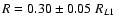 $R= 0.30 \pm 0.05\;R_{L1}$