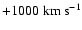 $+1000\;\rm km~s^{-1}$