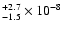 $^{+2.7}_{-1.5} \times10^{-8}$