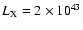$L_{\rm X} = 2 \times 10^{43}$
