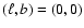 $(\ell,b)=(0,0)$