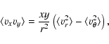 \begin{displaymath}\langle v_xv_y\rangle
=\frac{xy}{r^2}
\left(\langle v_r^2\rangle-\langle v_\theta^2\rangle\right),
\end{displaymath}