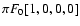 $\pi F_0 [1,0,0,0]$