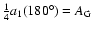 $\frac{1}{4} a_1(180^\circ) = A_{\rm G}$