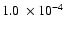 $1.0~\times10^{-4}$
