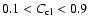 $0.1 < C_{\rm cl} < 0.9$