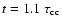 $t = 1.1 ~\tau_{\rm cc}$