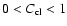 $0 < C_{\rm cl} <
1$