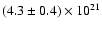 $(4.3\pm0.4)\times10^{21}$