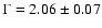 $\Gamma=2.06\pm0.07$