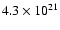 $4.3 \times10^{21}$