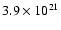 $3.9\times10^{21}$