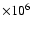 $\times 10^6$