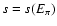 $s=s(E_\pi)$
