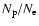$N_{\rm p}/N_{\rm e}$