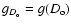 $g_{D_{\rm o}}=g(D_{\rm o})$
